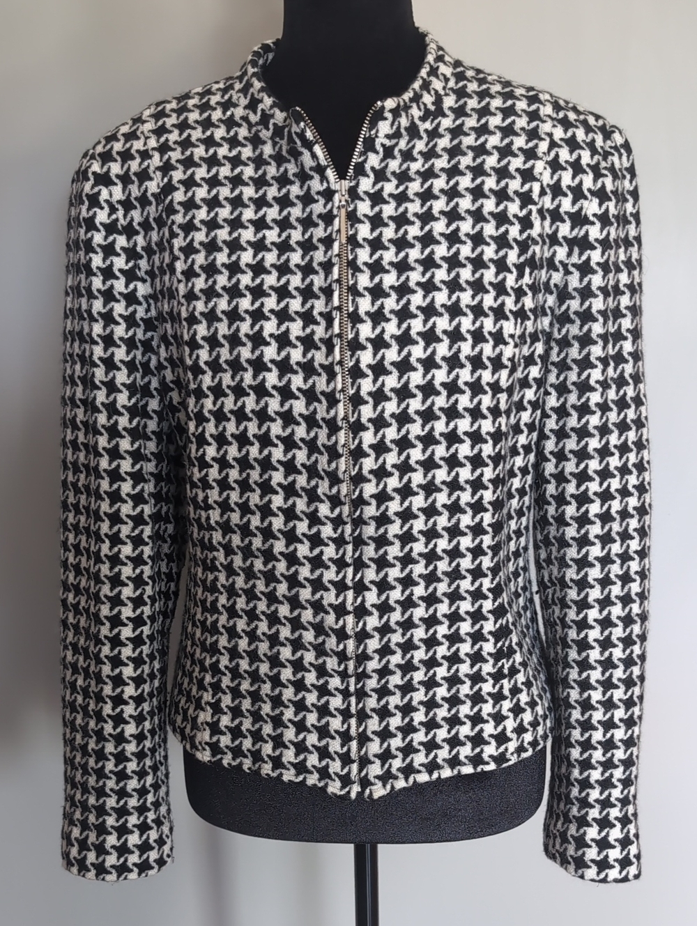 Louben II Houndstooth Zip Blazer